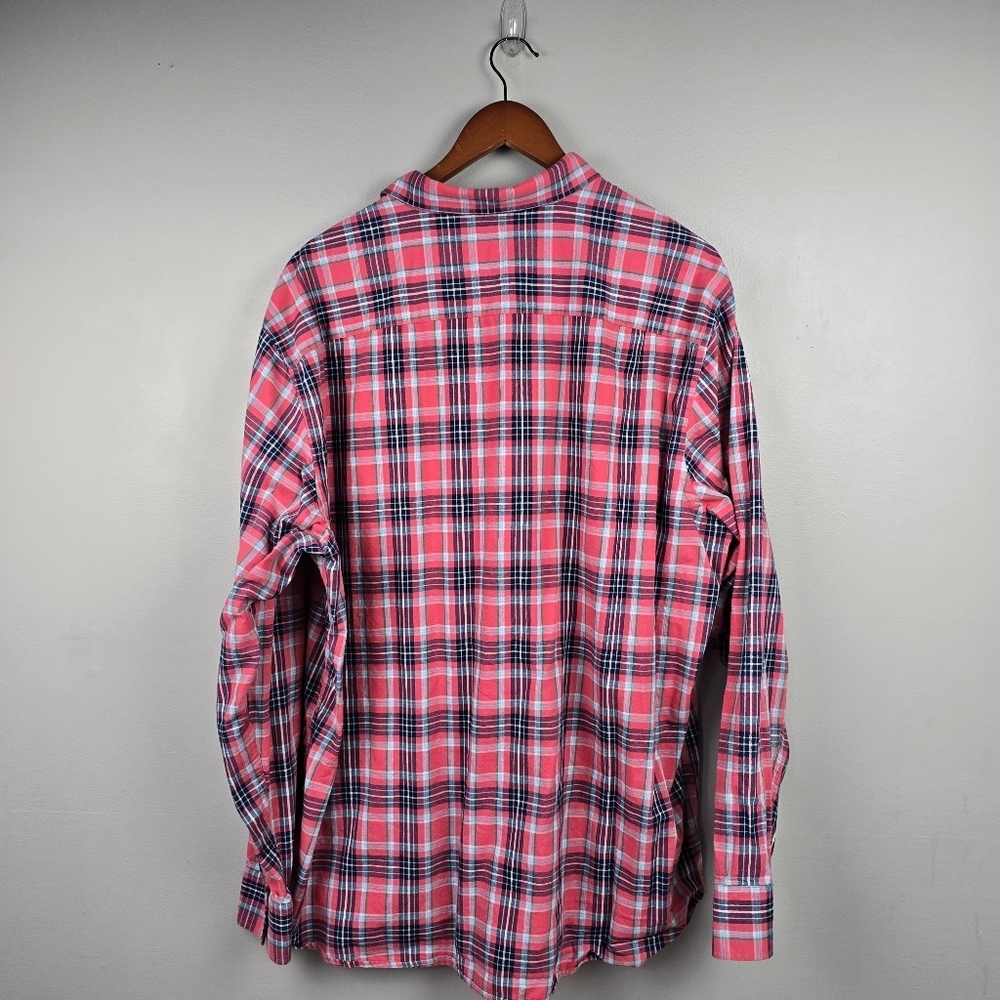UNTUCKit Plaid Button-up Classic Shirt‎ Santa Barbra Tall Regular Red Men Sz 3XL - Picture 6 of 13